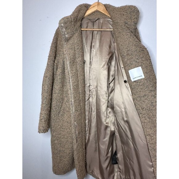 Samson & Samsoe Hoff Jacket Khaki Teddy Wool Coat Small - Picture 7 of 15
